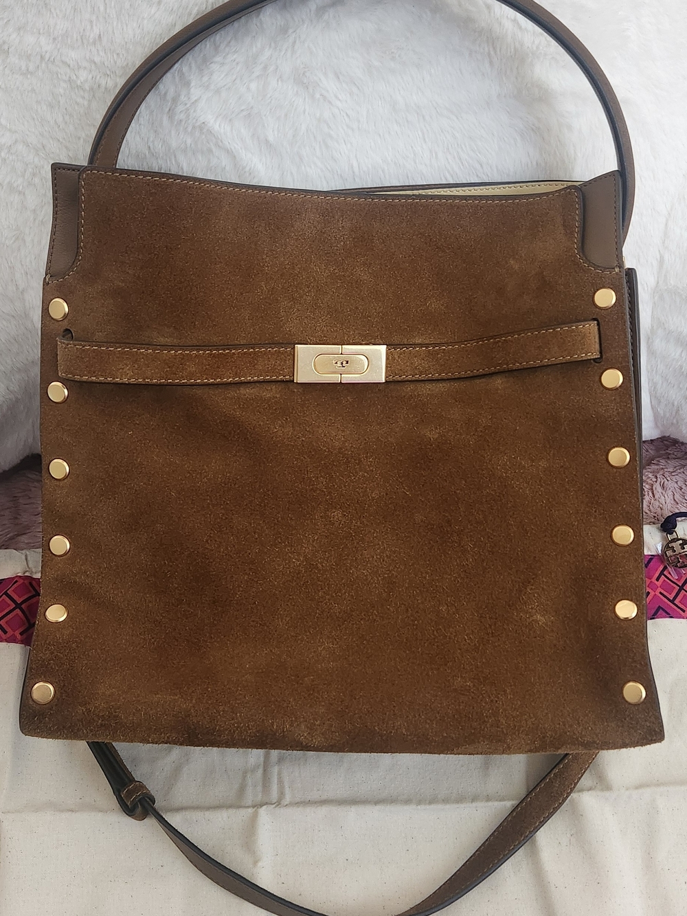 Tory Burch Lee Radziwill Studded Double Bag